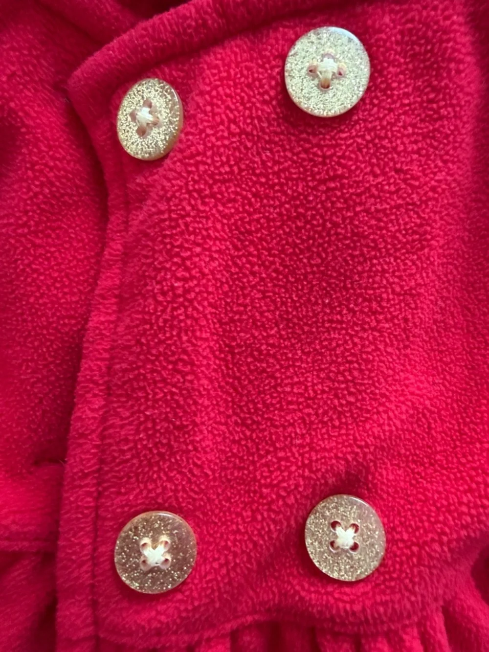 Carter's Bright Red Hooded Peacoat baby girl 9-12 months